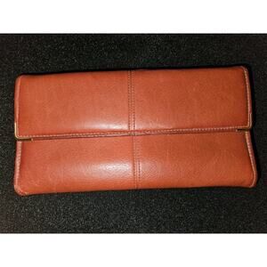 Vintage Baronet Wallet Genuine Leather Brown Coins Bills Cards 7.5x3.75 *read